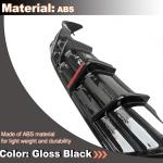 Rear Bumper Diffuser Lip with LED Fits for Audi A4 S4 B9.5 4-Door 2021+ Rear Diffuser Body Kits