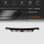 Infiniti Q50 Q50S 2018-2022 Carbon Fiber Rear Bumper Diffuser Lip W/ LED Brake Light