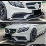 Mercedes Benz W205 C63 (S) AMG Pre-facelift 2015-2019 Front Bumper Lip Carbon Fiber