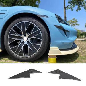 Porsche Taycan Base 4S Sedan 4-Door 2019-2024 Front Bumper Fins Real Carbon Fiber