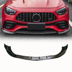 Mercedes Benz E Class W213 E63 (S) AMG Sedan 4-Door 2021-2024 Front Bumper Lip Carbon Fiber