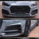 Audi S5 A5 Sline B9 2017-2020 Front Bumper Splitters Carbon Fiber