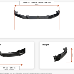 BMW X5M F95 X6M F96 Carbon Fiber Front Bumper Lip Splitter 2020–2023