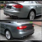 Audi A4 B8.5 Base Sedan Facelift 2013-2016 Rear Bumper Diffuser Carbon Fiber