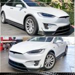 Tesla Model X 2016-2020 Front Bumper Lip Carbon Fiber
