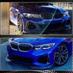 BMW 3 Series G20 320i 330i M Sport M340i 2019-2021 Front Bumper Lip Carbon Fiber