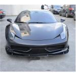 Ferrari 458 Italia Spider 2-Door 2011-2013 Front Bumper Lip Carbon Fiber