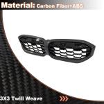 Real Carbon fiber Front Grill for BMW 3 Series G20 Sedan 320i 330iLCI 2023-2025 Front Hood Grill Grille Cover Front Bumper Kidney Grill CoverTrim Body Kit (With Camera Hole)