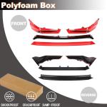 ABS Front Lip Spoiler for Honda Civic Sedan &Hatchback 2022-2024 Rallye Red | Lower Chin Bumper Spoiler Splitter Protection Air Dam Body Kit