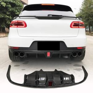 Porsche Macan 2014-2020 Rear Bumper Diffuser With Brake Light Carbon Fiber