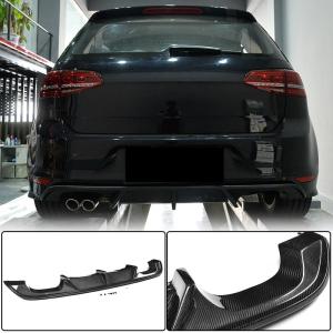 Volkswagen VW Golf 7 MK7 R R-Line 2014-2016 Rear Bumper Diffuser Carbon Fiber