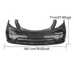 Mercedes Benz V Class W447 Vito 2015-2019 Front Bumper Lip Dry Carbon Fiber
