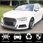 Audi S3 A3 Sline 8V.5 Sedan 2017-2020 Front Bumper Lip Carbon Fiber