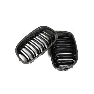 For BMW 1 Series F20 F21 Hatchback Pre-LCI Carbon Fiber Front Grille Frame Bumper Grille Outline Trim Decoration Emblem