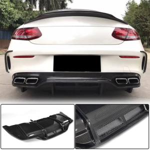 Mercedes Benz W205 C205 A205 C63 AMG 2015-2019 Rear Bumper Diffuser Carbon Fiber