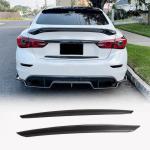 Infiniti Q50 Q50S 2014-2017 Rear Trunk Plate Overlay Cover Carbon Fiber