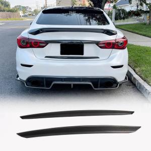 Infiniti Q50 Q50S 2014-2017 Rear Trunk Plate Overlay Cover Carbon Fiber