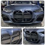 Dry Carbon Fiber Front Bumper Grille for BMW G22 G23 430i Coupe Convertible 2Door 2021-2023 Auto Racing Grid Front Kidney Grille Factory Outlet