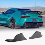 Toyota Supra A90 A91 Coupe 2-Door 2019-2022 Rear Bumper Splitters Carbon Fiber