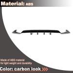 3PCS Carbon Look Rear Bumper Diffuser Lip for Audi Q8 4M Sline 2019-2023 | ABS Lower Spoiler Bumper Guard Body Kit Lightweight Exhaust Diffuser Cover Aerodynamic Exterior Upgrade