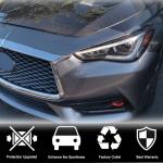 Infiniti Q60 Q60S 2017-2022 Front Headlight Eyebrows Lamp Eyelids Dry Carbon Fiber
