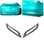 Tesla Model 3 2016-2022 Rear Bumper Reflector Cover Dry Carbon Fiber