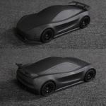 Universal Full By Handmade Car Model for car enthusiasts Matte Carbon Fiber