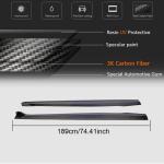 Audi RS3 8V.5 Sedan 2017-2019 Side Skirts Carbon Fiber
