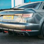 Audi S5 A5 Sline B9 2017-2020 Carbon Fiber Rear Bumper Diffuser Lip With Brake Light