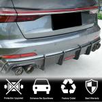 Audi A6 C8 Quattro Base Sedan 2020-2022 Rear Bumper Diffuser Carbon Fiber