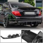 Mercedes Benz C Class W204 C63 AMG Pre-facelift 2008-2011 Rear Bumper Diffuser Carbon Fiber