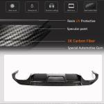 Audi S3 8Y Sedan 2021-2023 Rear Bumper Diffuser Carbon Fiber