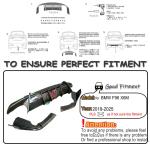 Real Carbon Fiber Rear Bumper Diffuser Compatible with BMW X6M F96 Sport Utility 4-Door 2019-2025 Lower Bumper Lip Diffuser Body Kit Factory Outlet