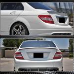 Mercedes-Benz C-Class W204 Sedan Carbon Fiber Rear Trunk Spoiler & Wing Lip 2007–2014
