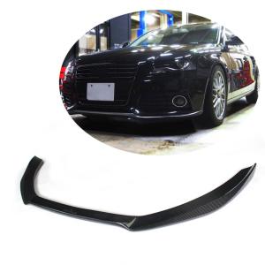 Audi S4 A4 B8 Sline Sedan Pre-facelift 2009-2012 Front Bumper Lip Carbon Fiber