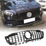 W177 Front Grille Compatible with Mercedes-Benz A Class W177 A200 A220 A250 2019-2020 ABS Auto Bumper Kidney Grill Cover Body Kit Gloss Black