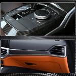 BMW G80 M3 G82 G83 M4 2021+ Interior Center Console Dashboard Trims LHD 5pcs Dry Carbon Fiber