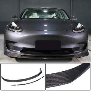 Tesla Model 3 2016-2022 Front Bumper Lip Carbon Fiber