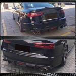 Audi A6 C7.5 Base Sedan 2016-2019 Rear Bumper Diffuser Carbon Fiber