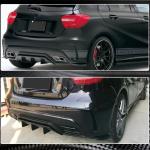 Mercedes Benz W176 Sport A45 Hatchback 2013-2018 Rear Bumper Splitters Carbon Fiber