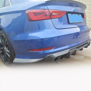 Audi S3 A3 Sline 8V Sedan Pre-facelift 2014-2016 Rear Bumper Splitters Carbon Fiber