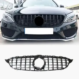 Mercedes Benz C-Class W205 C205 Sport 2Door 4Door 2019-2020 Glossy Black ABS Front Grille