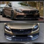 Mercedes-AMG C63 / C63 S W205 C205 A205 Brabus Style Carbon Fiber / FRP Front Bumper Lip 2015–2017