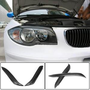 BMW 1 Series E81 E87 E82 E88 2005-2013 Headlight Eyebrows Lamp Eyelids Carbon Fiber