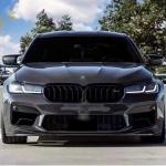 BMW 5 Series F90 M5 LCI 2021-2023 Carbon Fiber Front Bumper Lip Spoiler