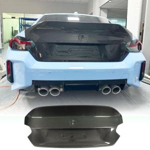 Carbon Fiber Rear Trunk Lid Cover Compatible with BMW 2 Series G87 M2 Coupe 2-Door 2023-2025 Replacement Rear Trunk Spoiler Boot Panel Cover Trim Bodykit