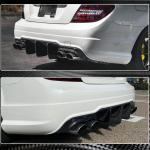 Mercedes Benz W204 C204 C300 Sport C63 AMG Facelift 2012-2014 Rear Bumper Diffuser Carbon Fiber Lip
