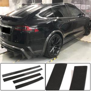 Tesla Model X Sport Utility 2016-2020 Door Trim Strips Carbon Fiber