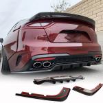 2018–2021 Kia Stinger 3-Piece Rear Diffuser Lip Kit Carbon Fiber/FRP