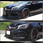 Mercedes Benz A Class W176 Sport A45 AMG Pre-facelift 2013-2015 Front Bumper Lip Carbon Fiber